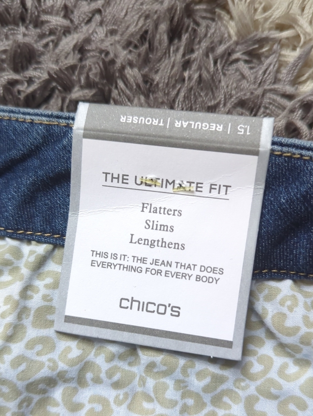 Chico's The Ultimate For Platinum Denim Regular Tranquil Trouser Jean 1.5 - Picture 6 of 10
